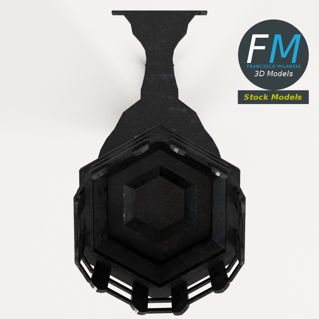 3D-Modell - Eiserne Dungeonfackel - 06