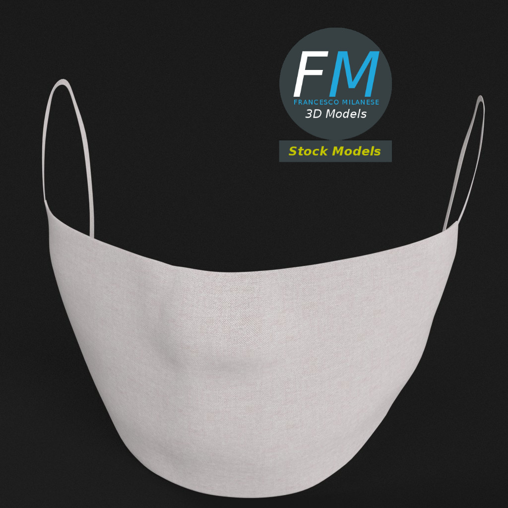 3D-Modell - Stoff-Staubmaske - 02