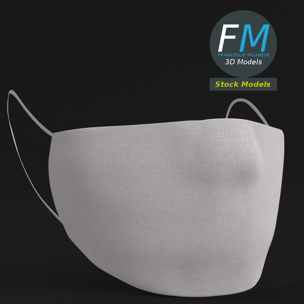 3D-Modell - Stoff-Staubmaske - 03