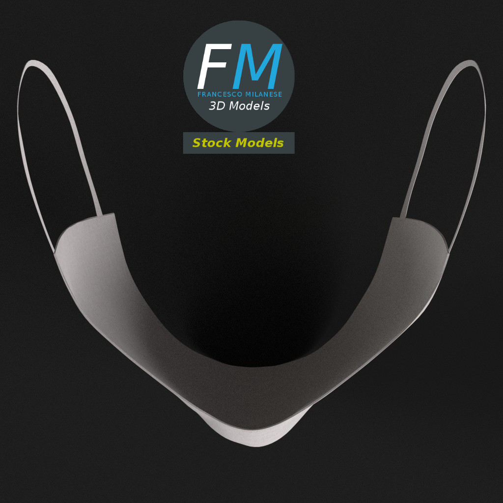 3D-Modell - Stoff-Staubmaske - 06