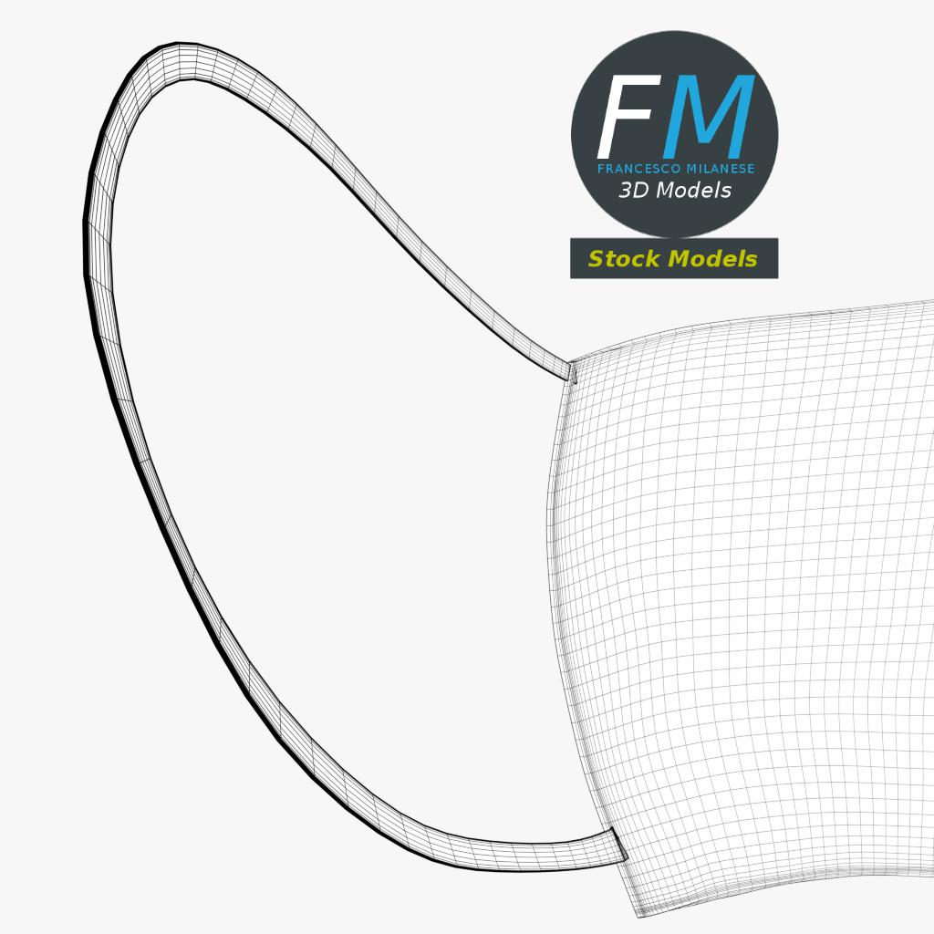 3D-Modell - Stoff-Staubmaske - 08