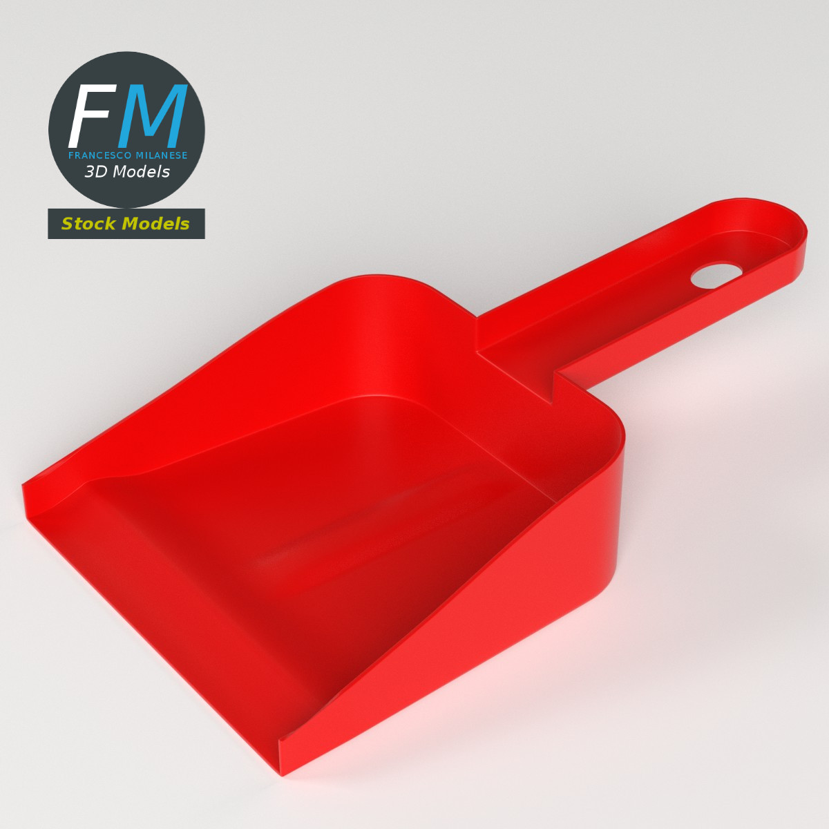 3D-Modell - Rote Kehrschaufel - 05