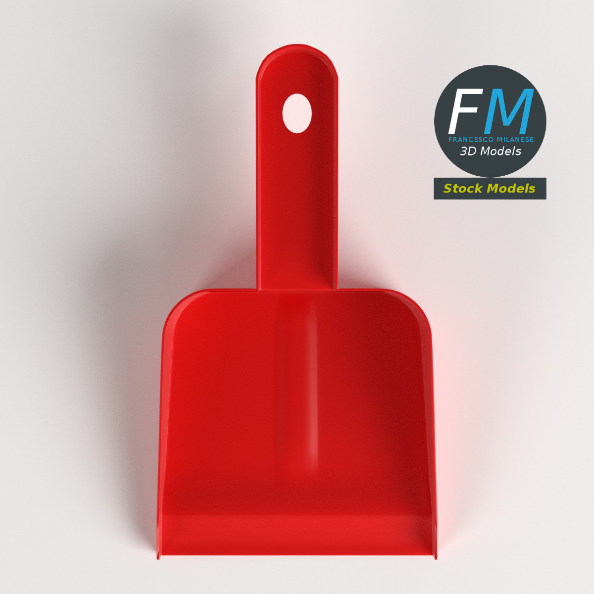 3D-Modell - Rote Kehrschaufel - 06