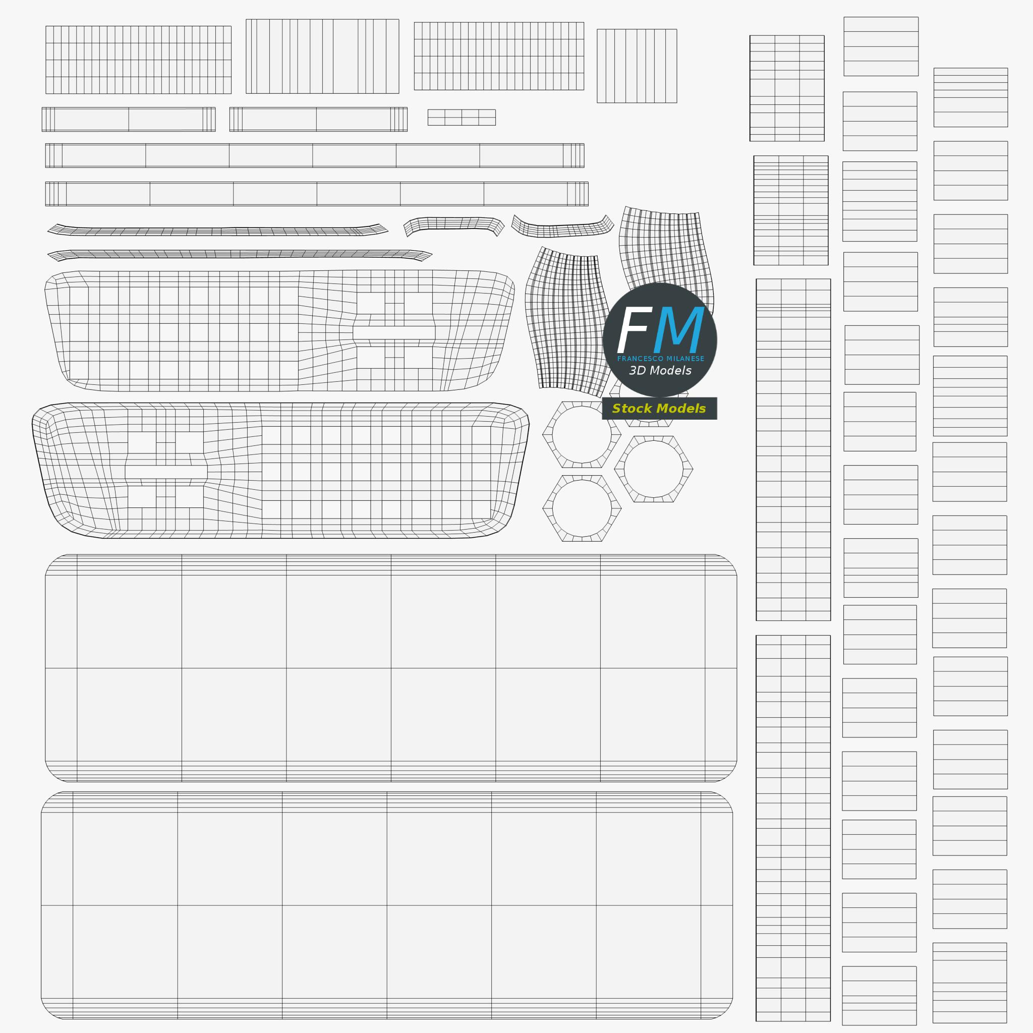 3D-Modell - DVI-I-Einbaubuchse - 11 3D-Modell - DVI-I-Einbaubuchse - 11