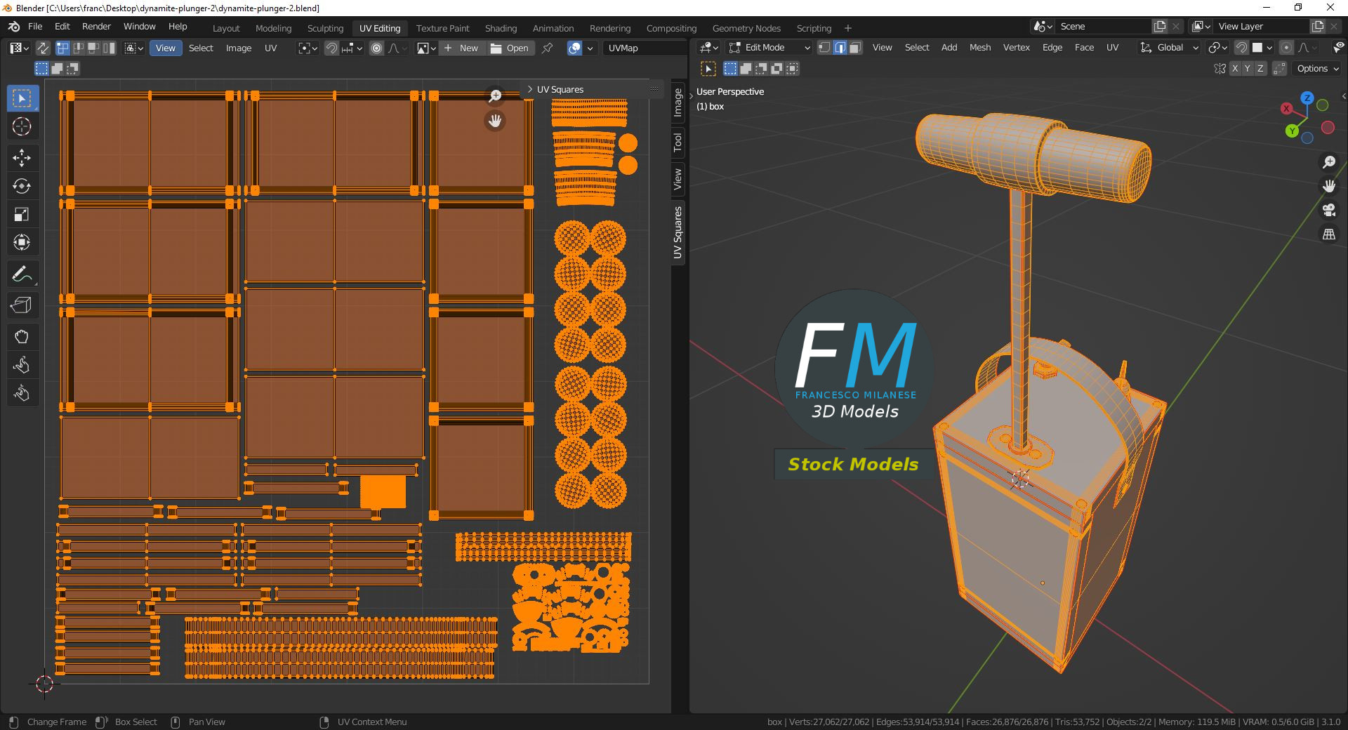 3D-Modell - Sprengzünder mit T-Griff - 10