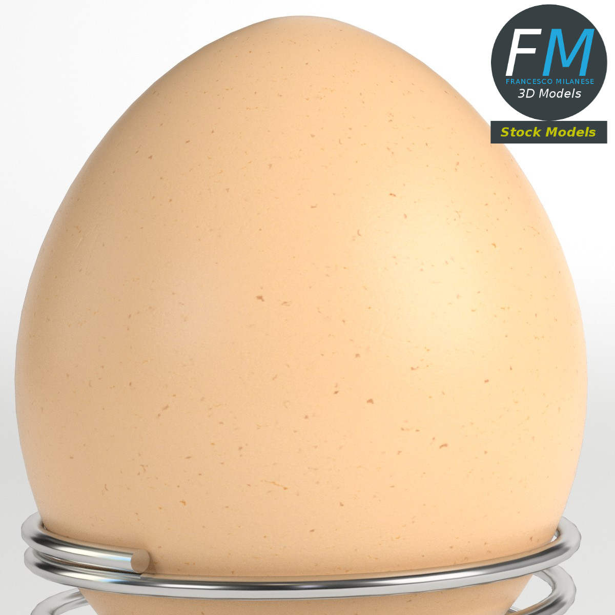 3D-Modell - Ei mit Spiralförmigem Eierbecher - 03