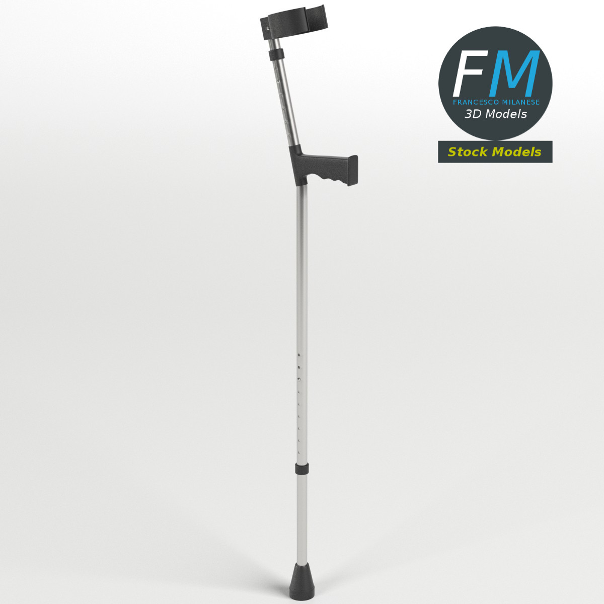3D-Modell - Unterarmgehstütze - 01