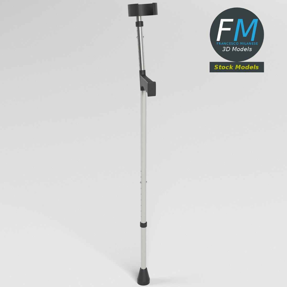 3D-Modell - Unterarmgehstütze - 02