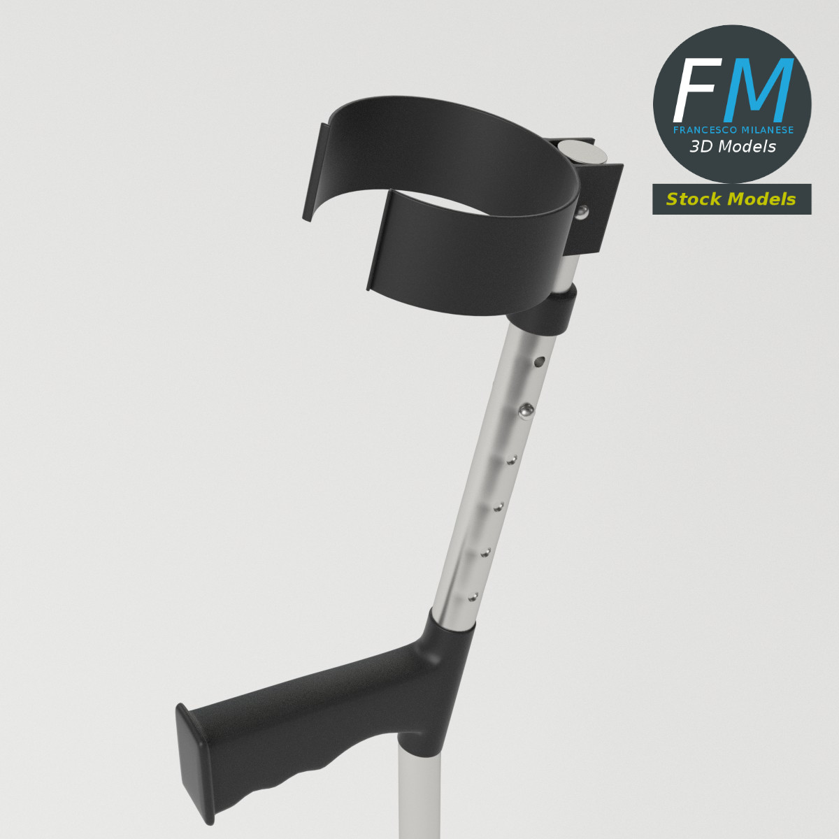 3D-Modell - Unterarmgehstütze - 05