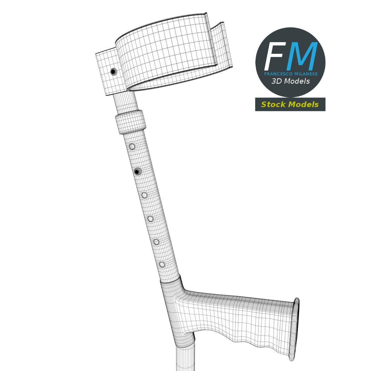 3D-Modell - Unterarmgehstütze - 08