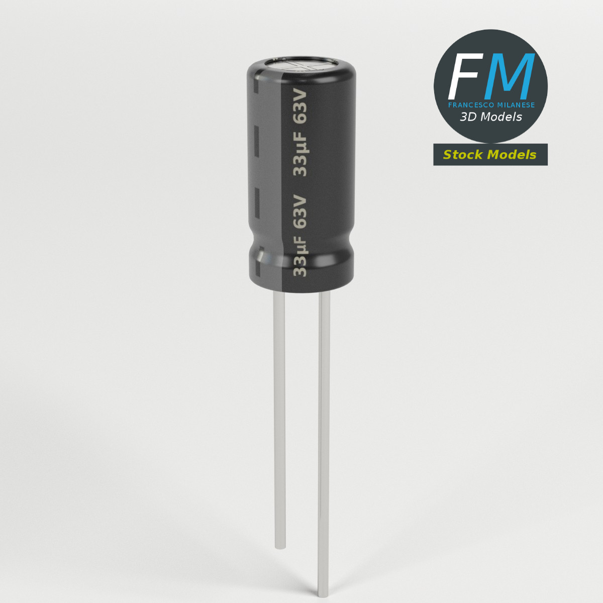 3D-Modell - Elektrolytkondensator - 01