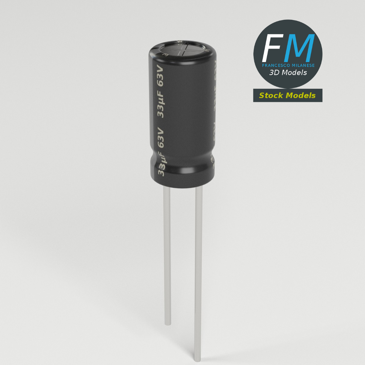 3D-Modell - Elektrolytkondensator - 02