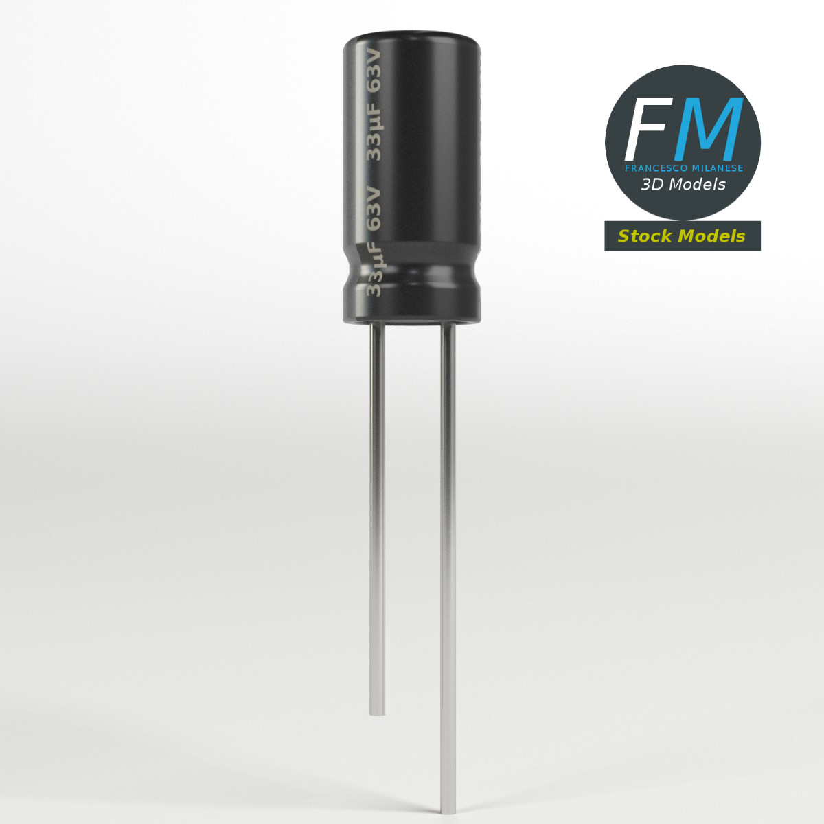 3D-Modell - Elektrolytkondensator - 03