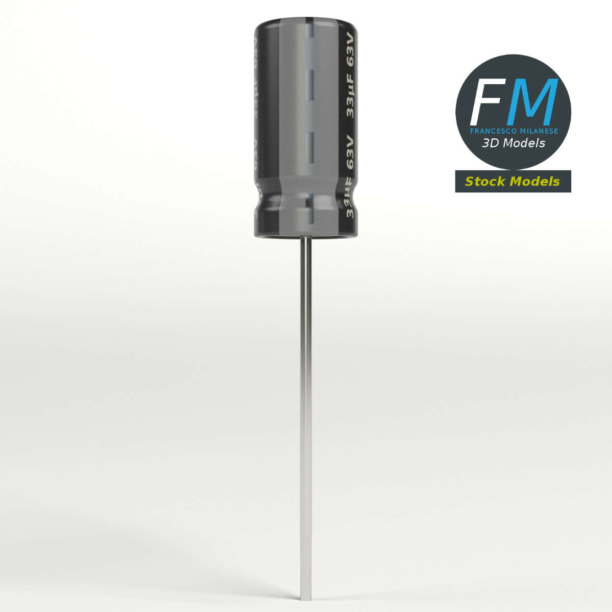 3D-Modell - Elektrolytkondensator - 04