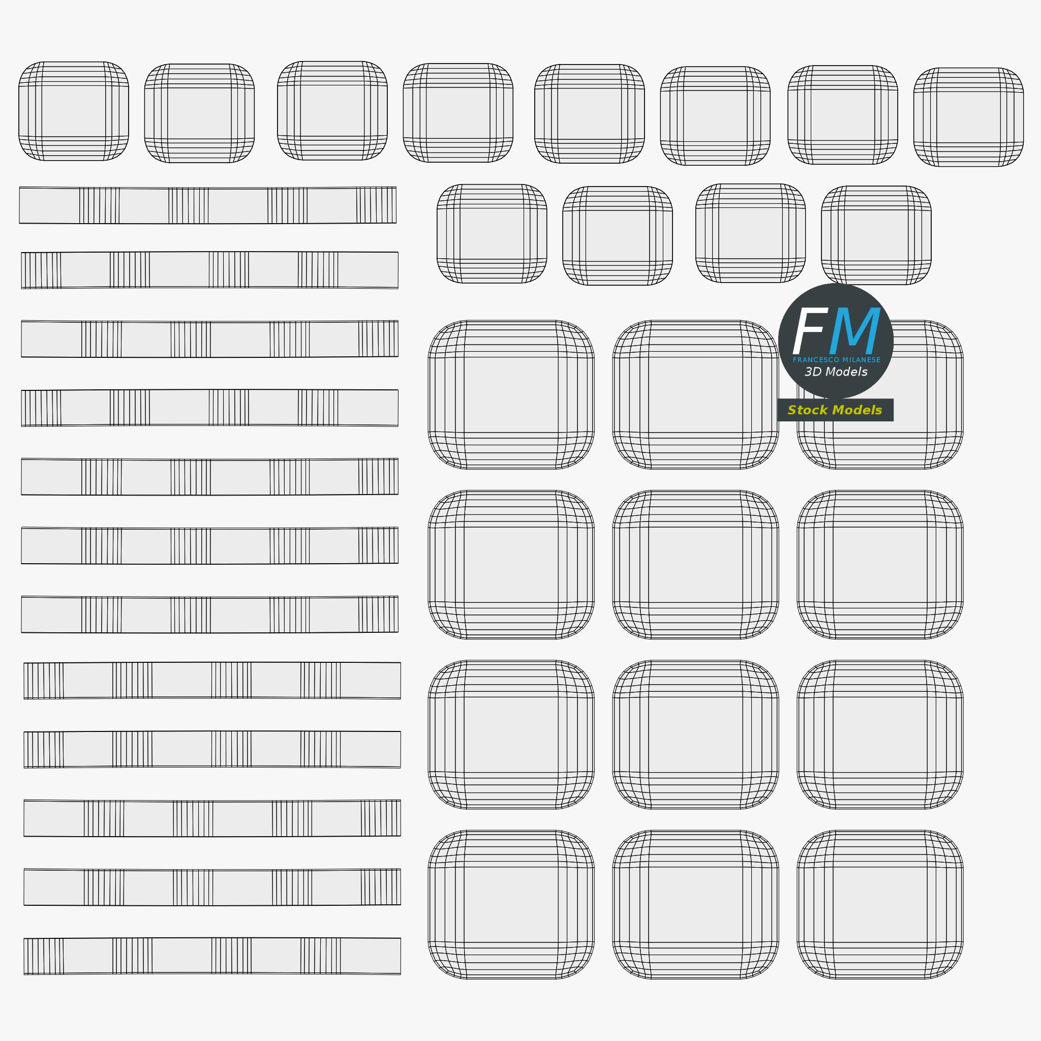 3D-Modell - Elektronisches Zifferntastenfeld - 11