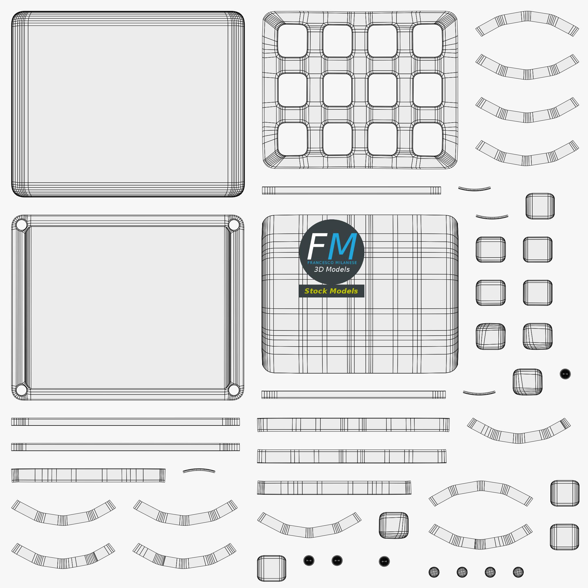3D-Modell - Elektronisches Zifferntastenfeld - 12 3D-Modell - Elektronisches Zifferntastenfeld - 12