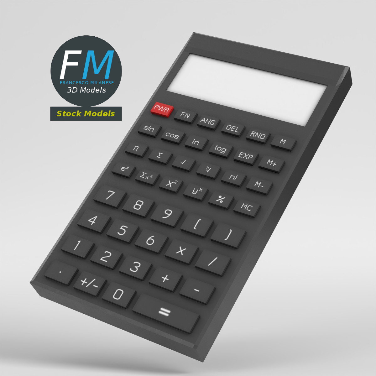 3D-Modell - Elektronischer Wissenschaftlicher Taschenrechner - 01