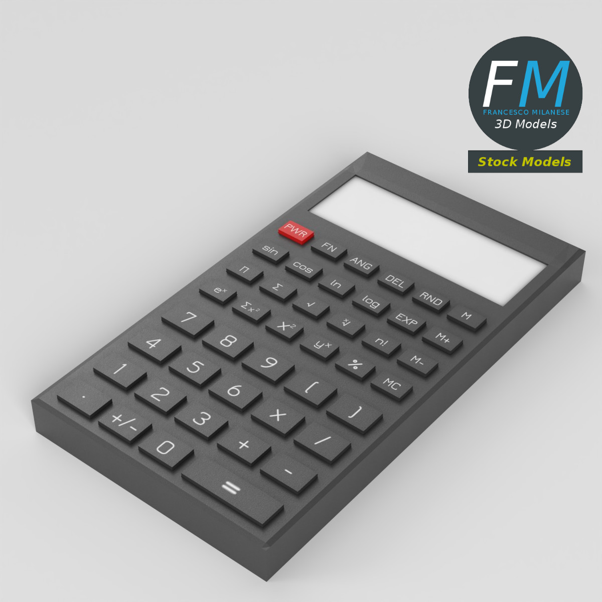 3D-Modell - Elektronischer Wissenschaftlicher Taschenrechner - 02