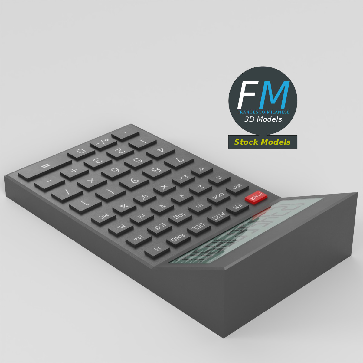 3D-Modell - Elektronischer Wissenschaftlicher Taschenrechner - 02