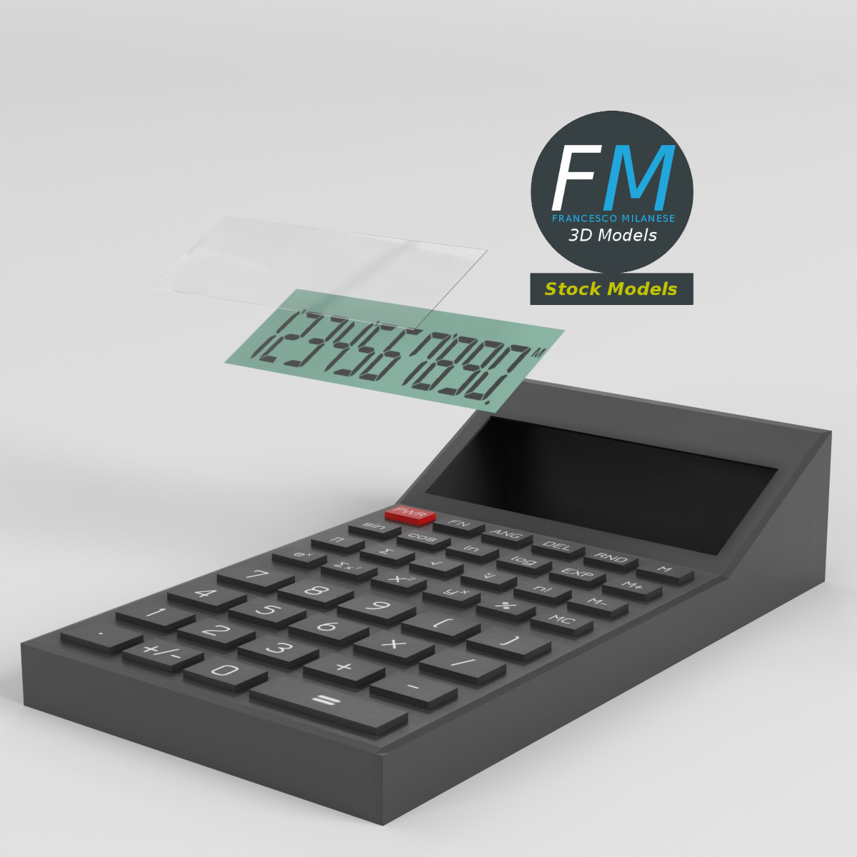 3D-Modell - Elektronischer Wissenschaftlicher Taschenrechner - 03
