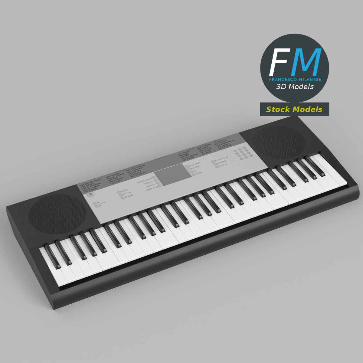 3D-Modell - Tragbares Elektronisches Piano-Keyboard - 01