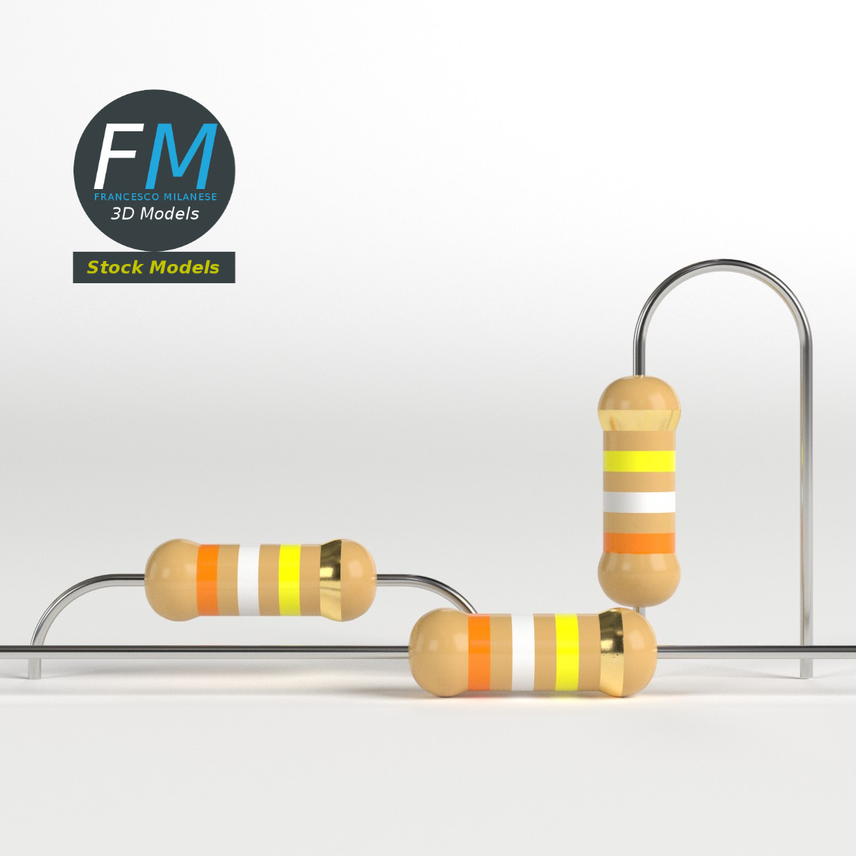 3D-Modell - Elektronische Widerstände - 03