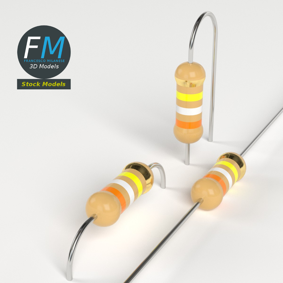 3D-Modell - Elektronische Widerstände - 04
