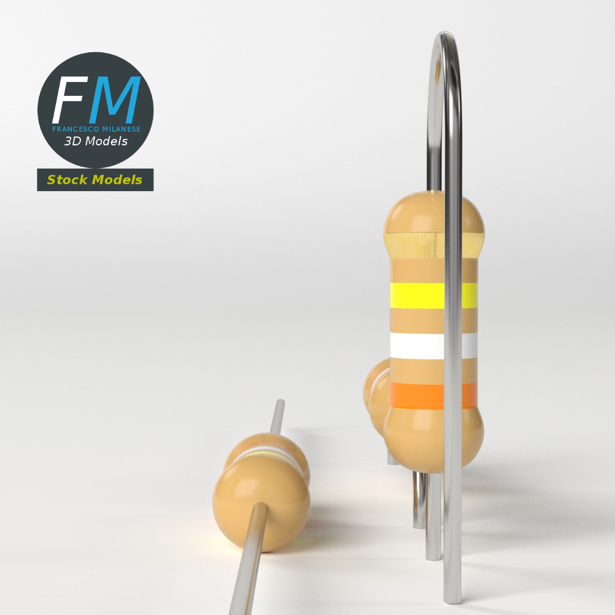 3D-Modell - Elektronische Widerstände - 05