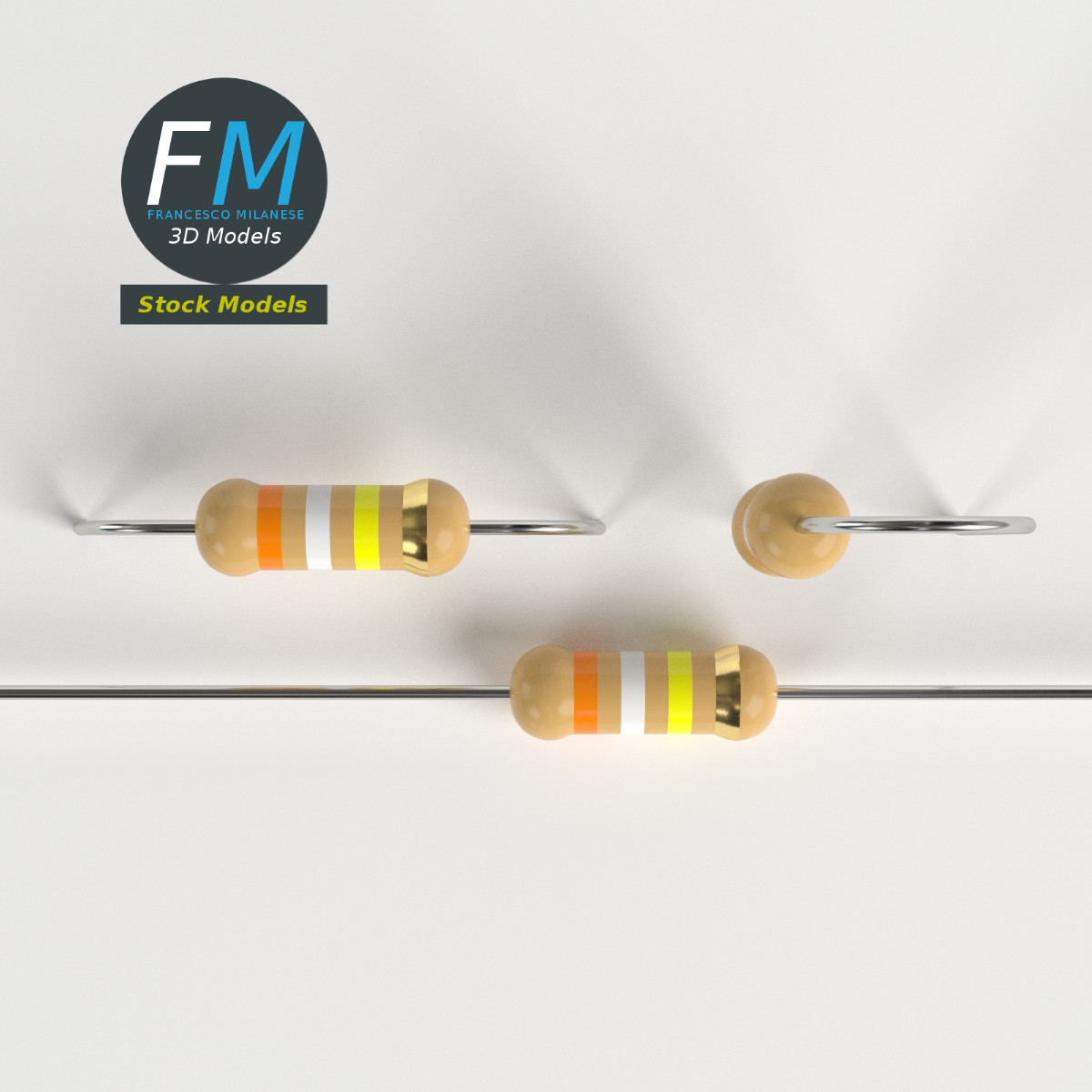 3D-Modell - Elektronische Widerstände - 06