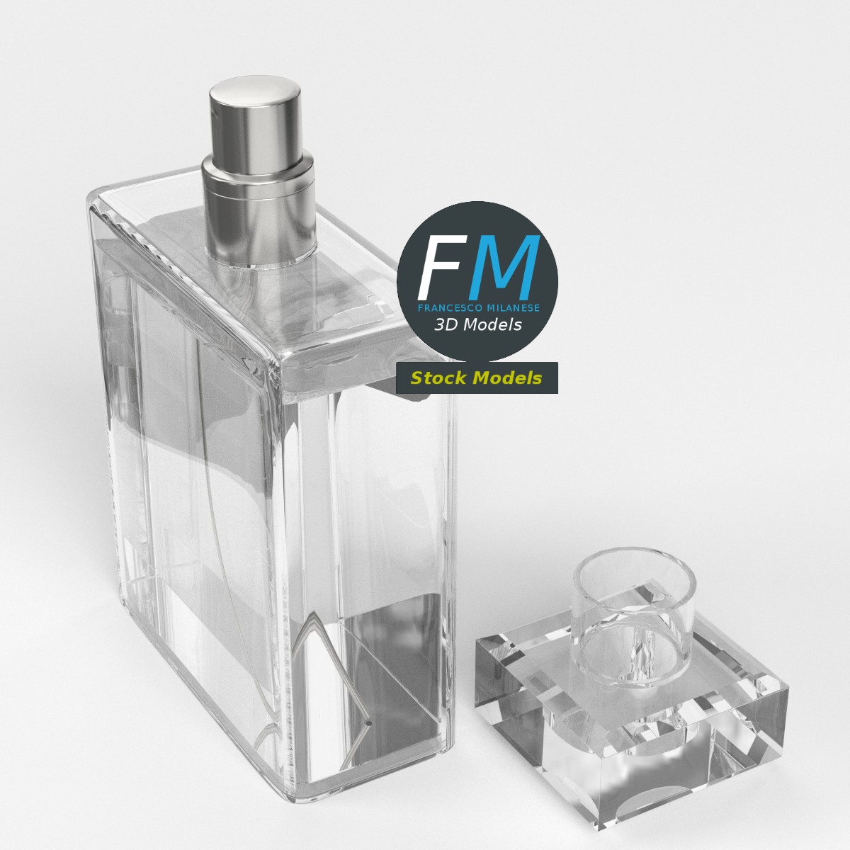 3D-Modell - Eleganter Parfümflakon - 02