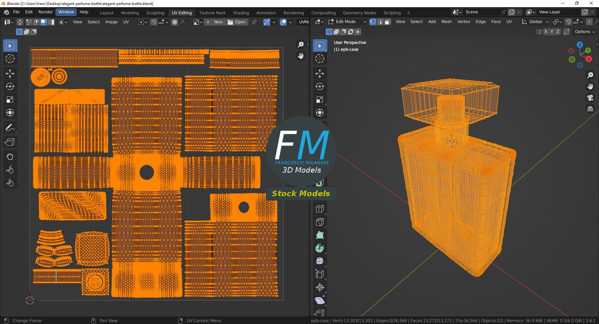 3D-Modell - Eleganter Parfümflakon - 10