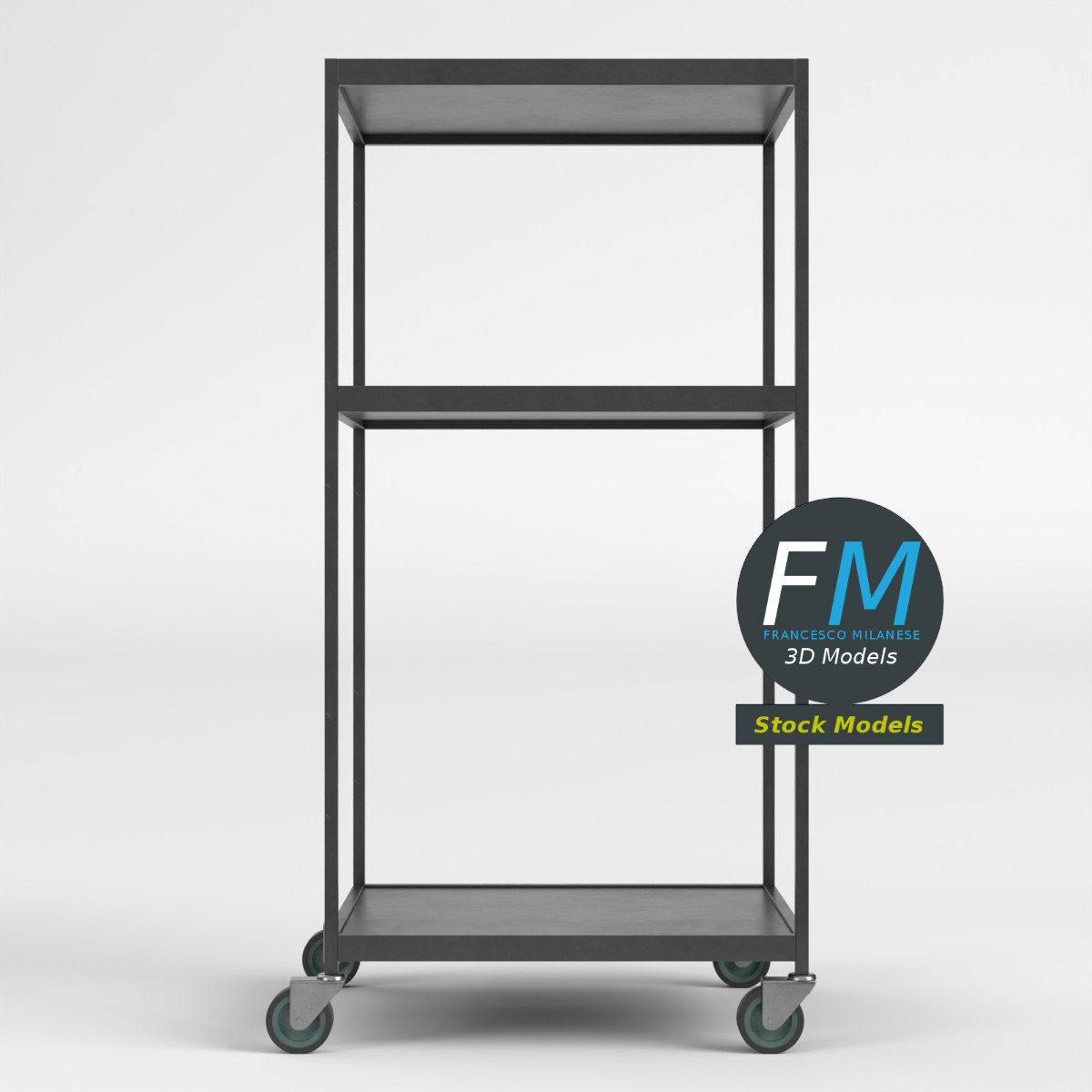3D-Modell - Leerer TV-Wagen - 03