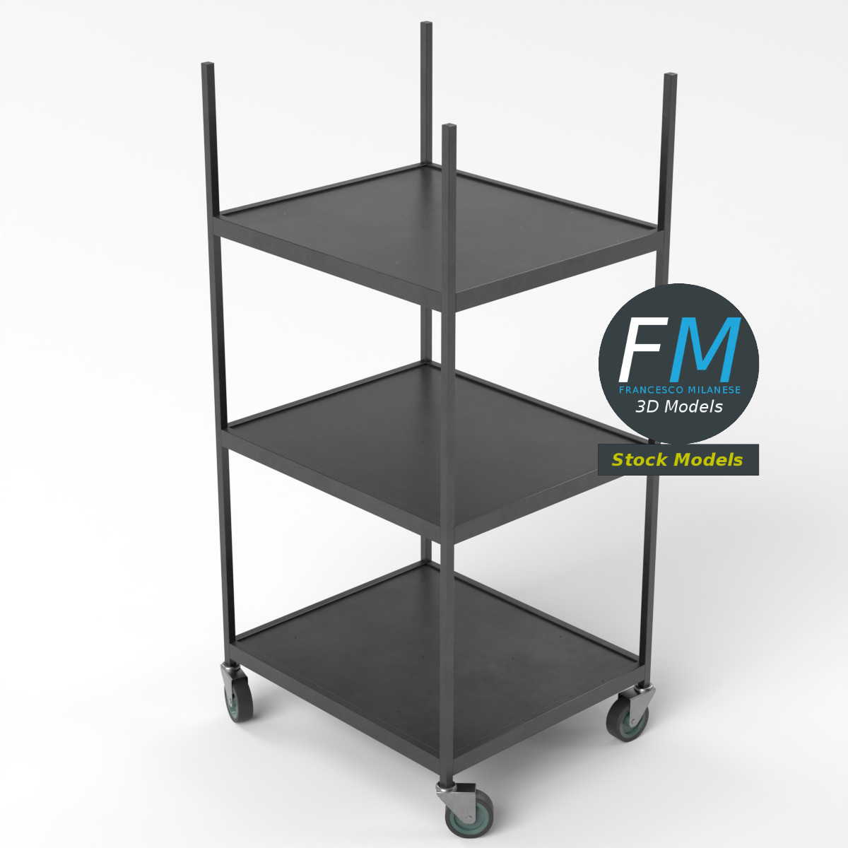 3D-Modell - Leerer TV-Wagen - 05