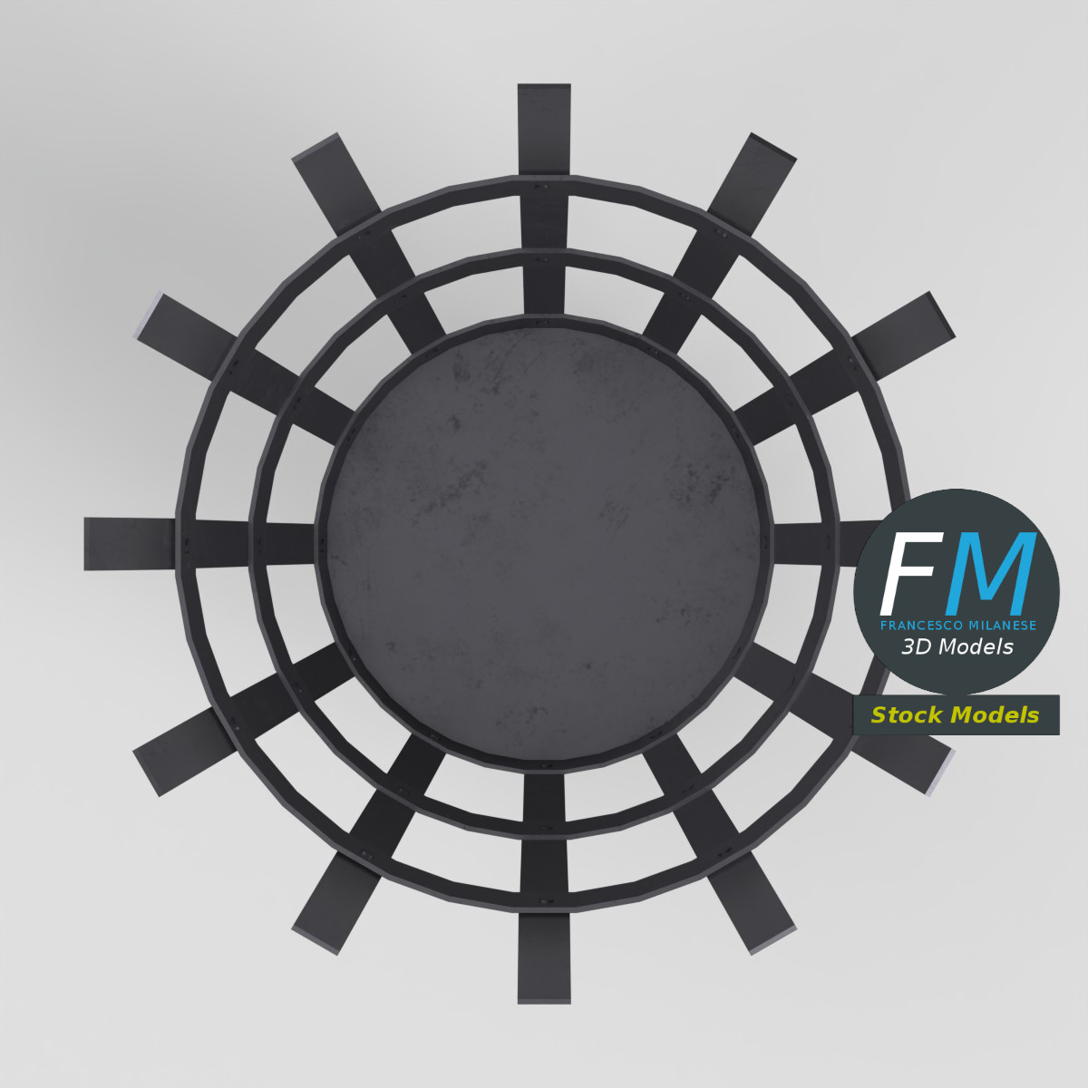 3D-Modell - Leerer Feuerkorb - 06