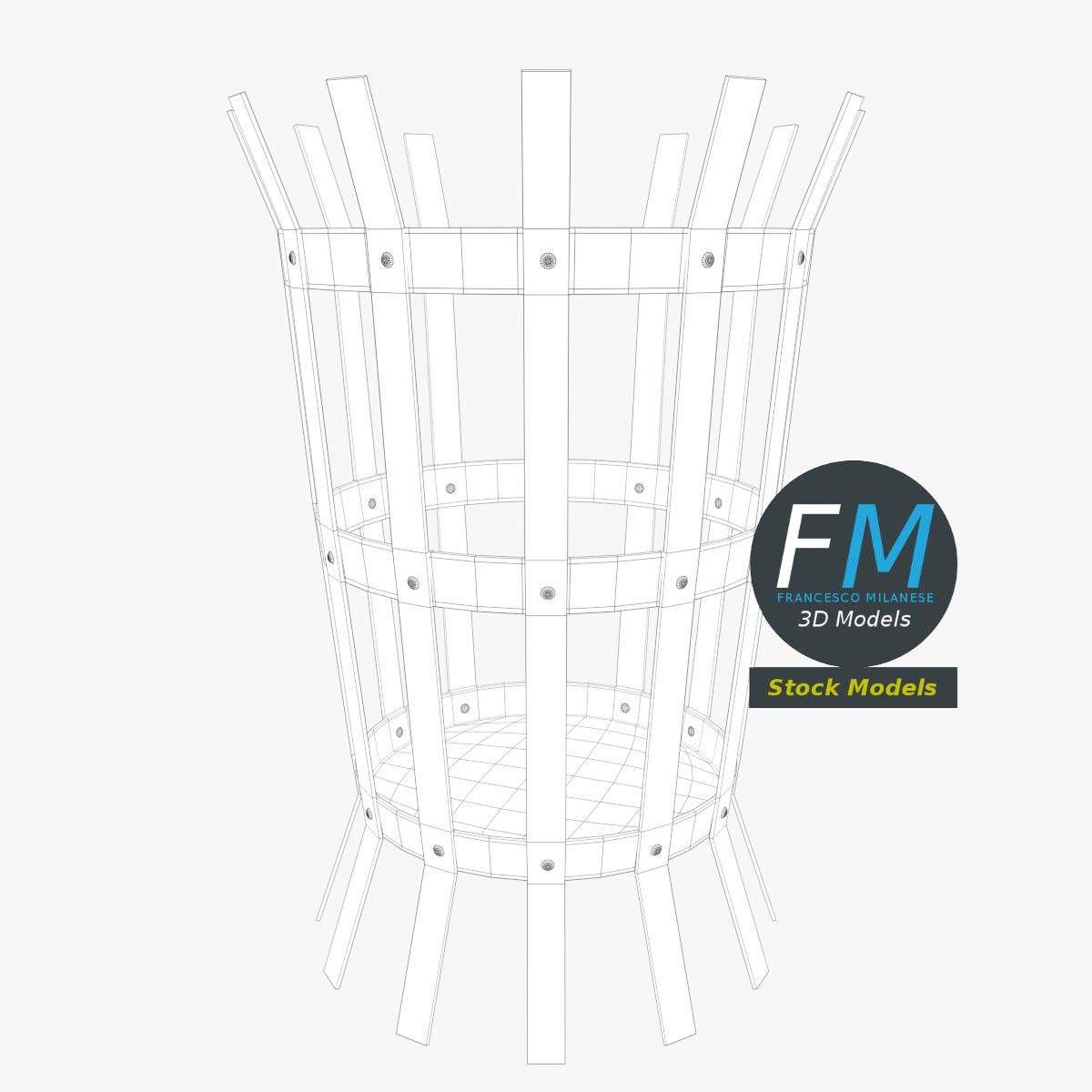 3D-Modell - Leerer Feuerkorb - 07