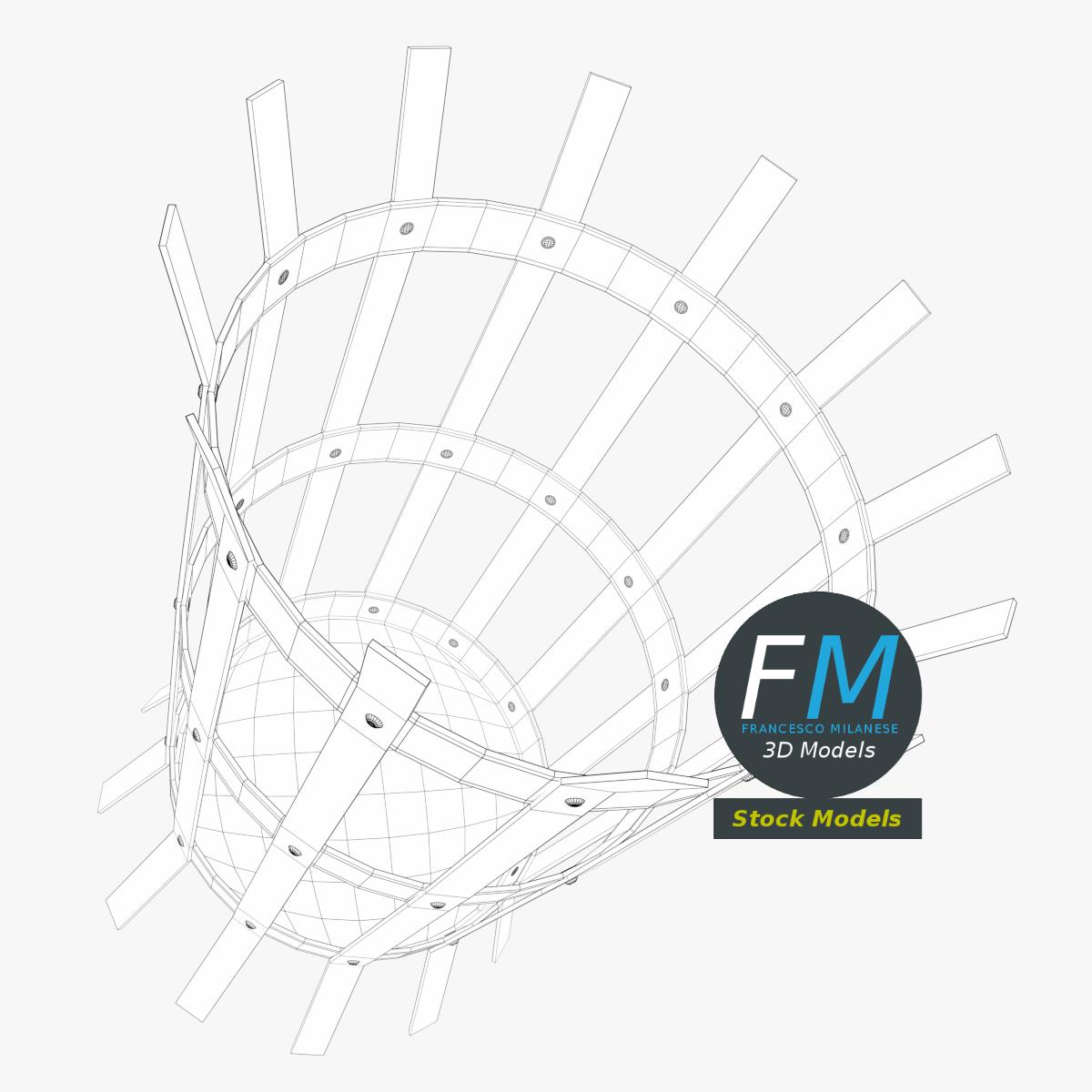 3D-Modell - Leerer Feuerkorb - 08