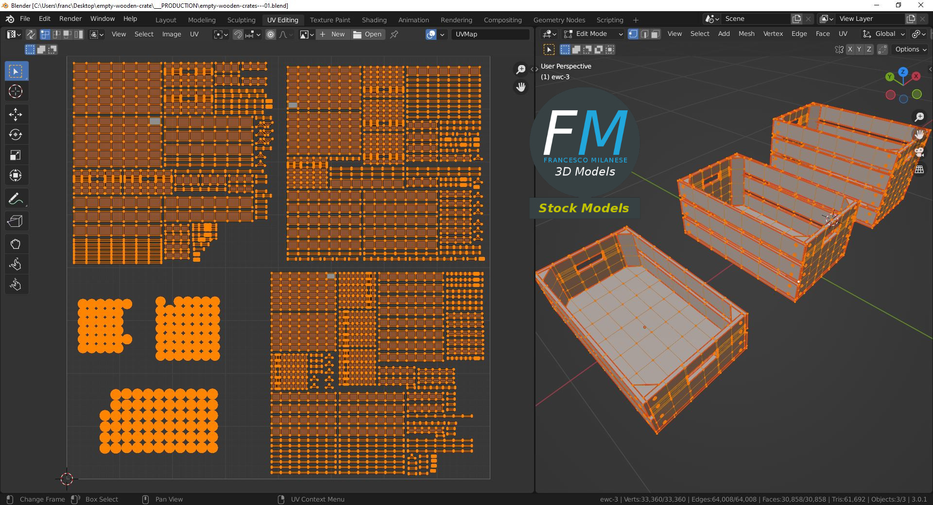 3D-Modell - Leere Holzkisten - 10