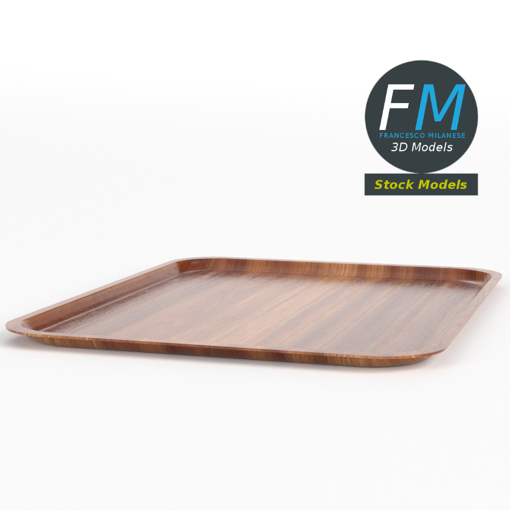 3D-Modell - Leeres Kantinentablett - 03