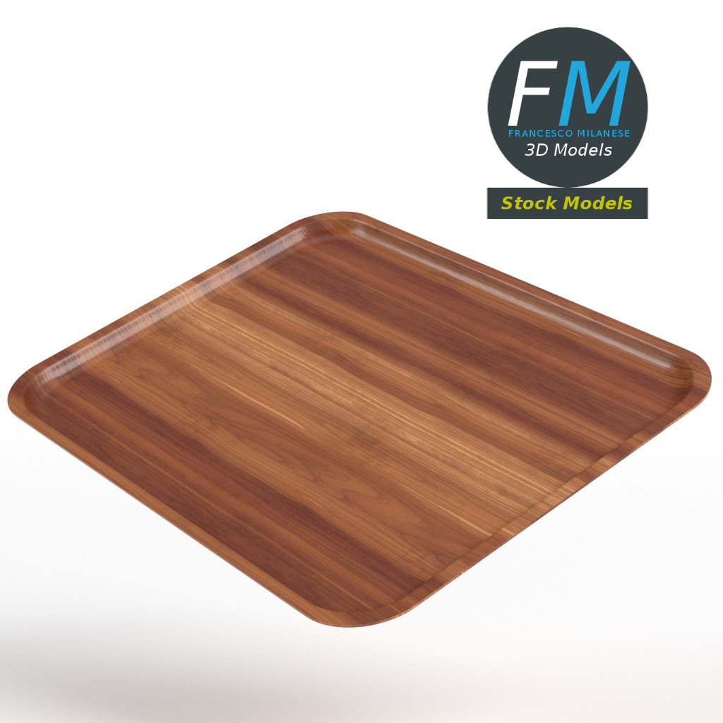 3D-Modell - Leeres Kantinentablett - 04