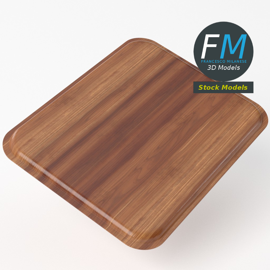 3D-Modell - Leeres Kantinentablett - 05