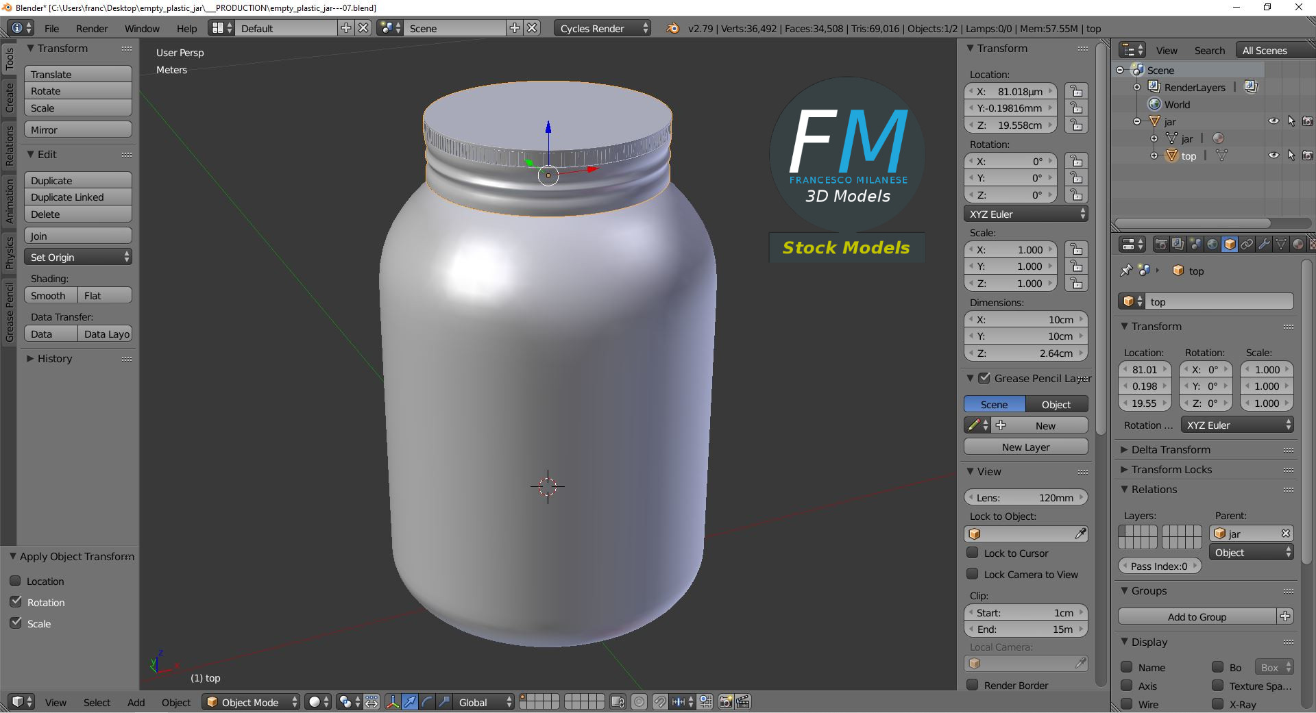 3D-Modell - Leerer Kunststoffbehälter - 09