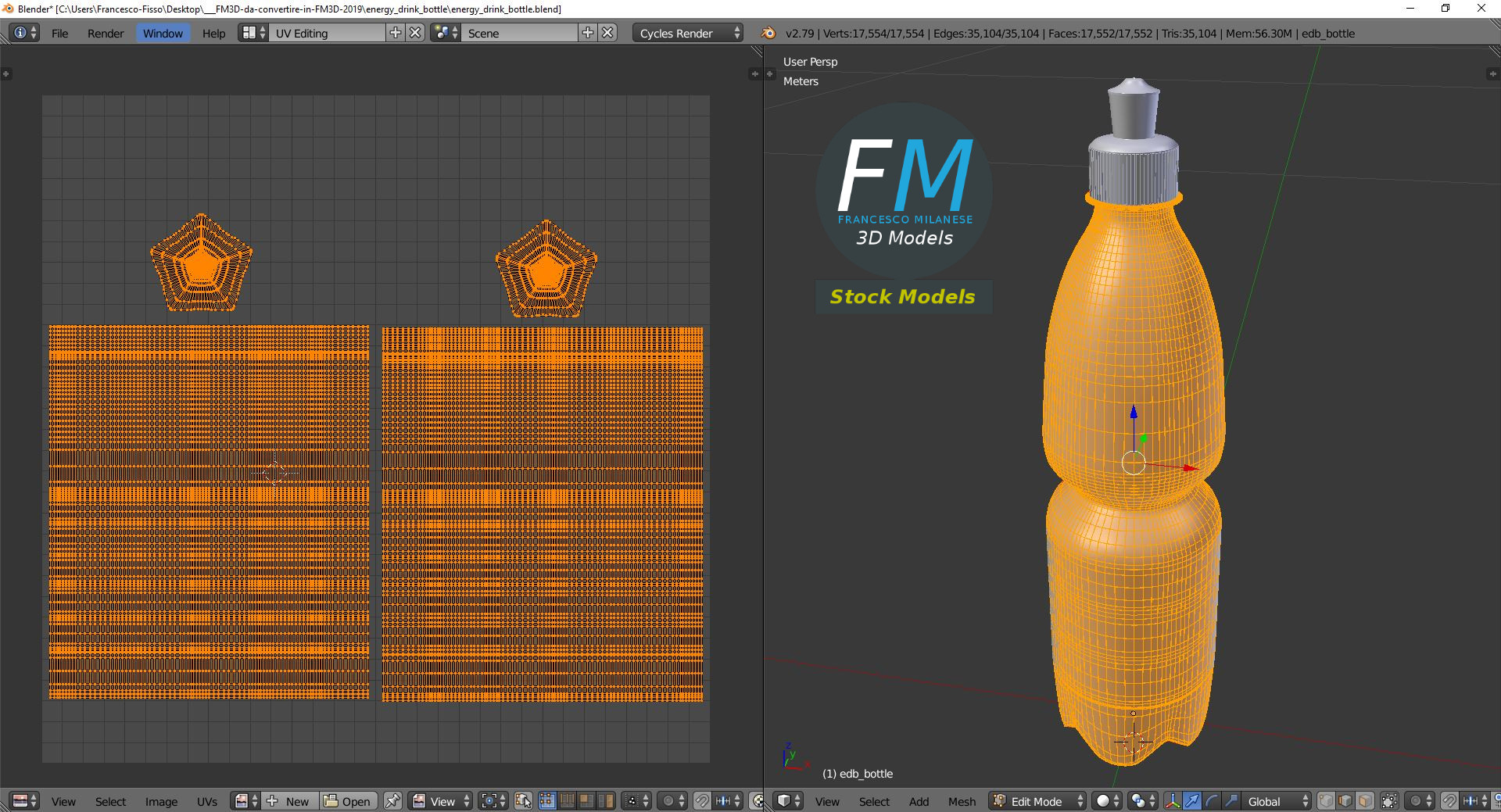 3D-Modell - Energydrink-Flasche - 10
