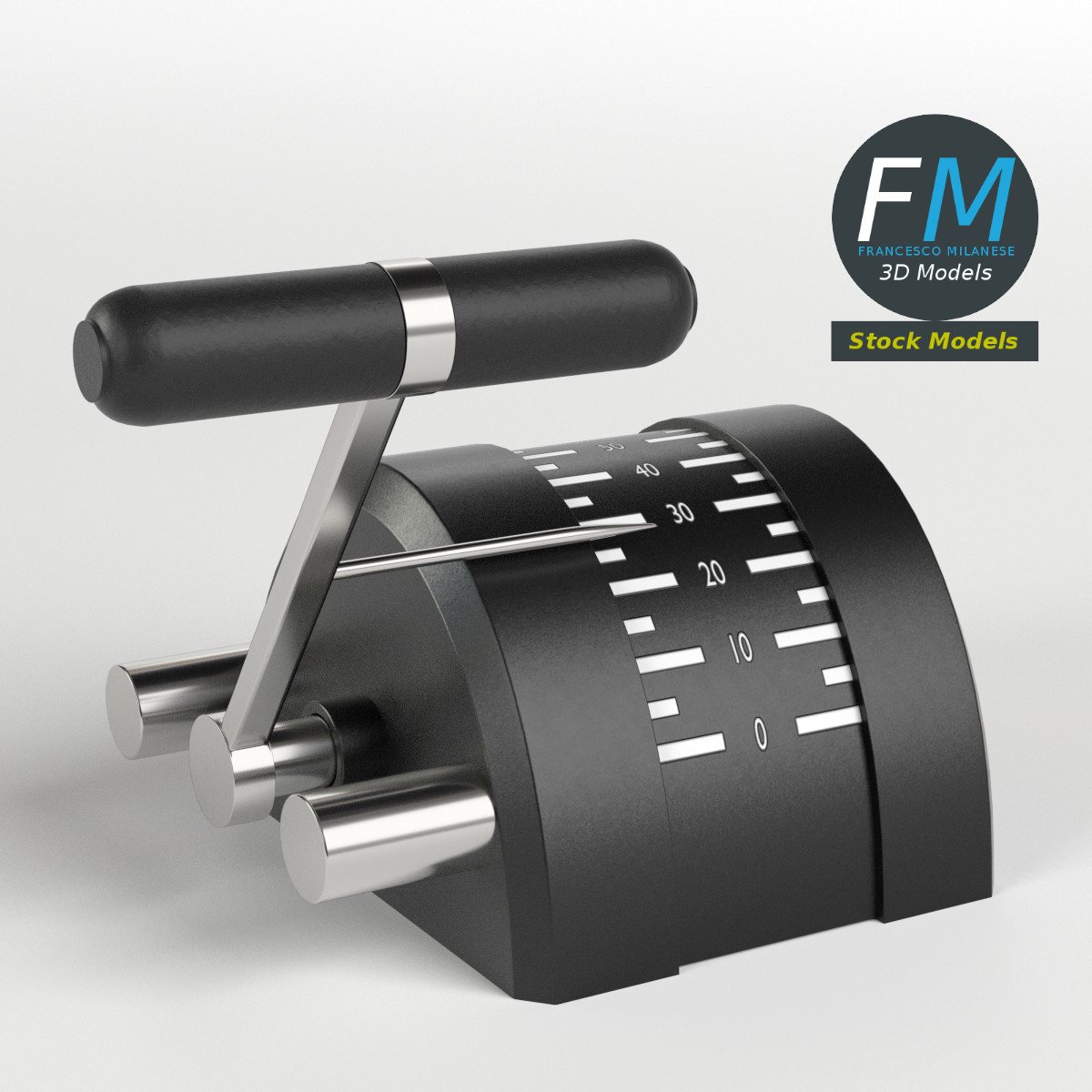 3D-Modell - Motorsteuerhebel - 01