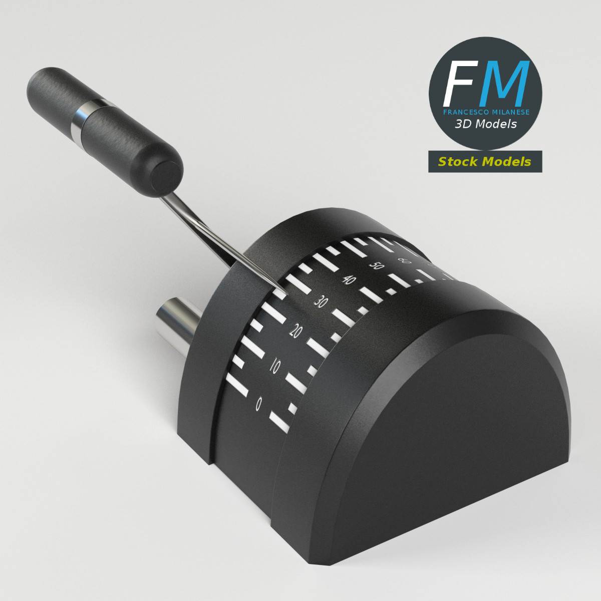 3D-Modell - Motorsteuerhebel - 02