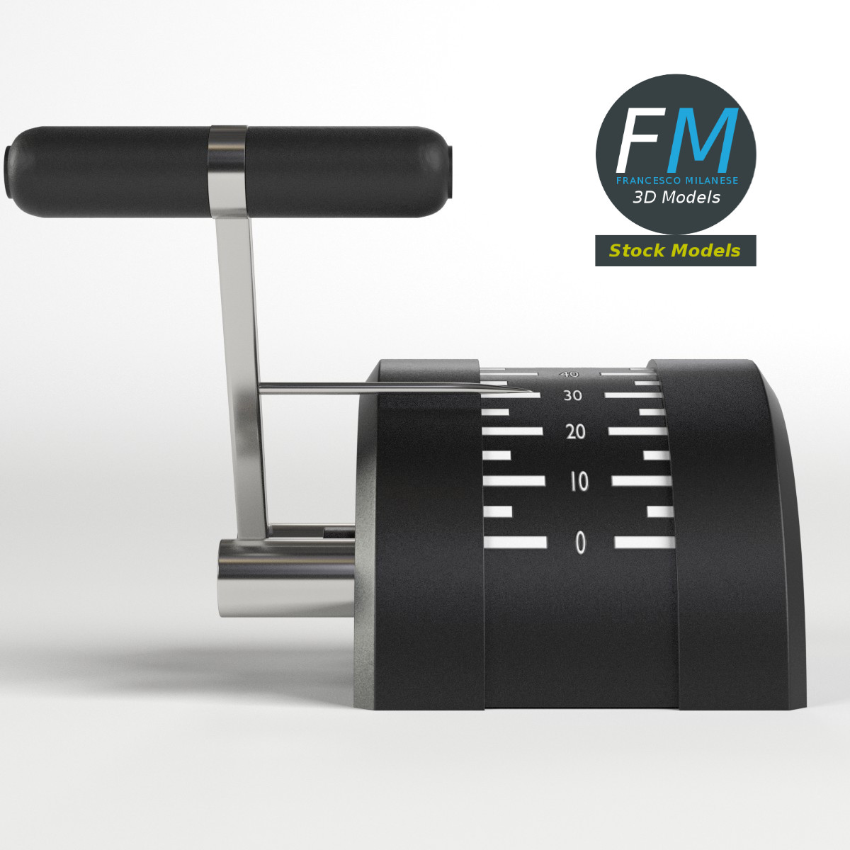 3D-Modell - Motorsteuerhebel - 03