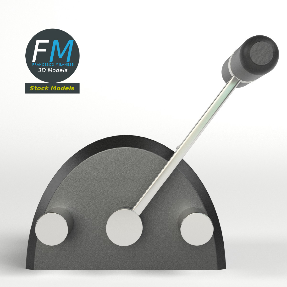 3D-Modell - Motorsteuerhebel - 04