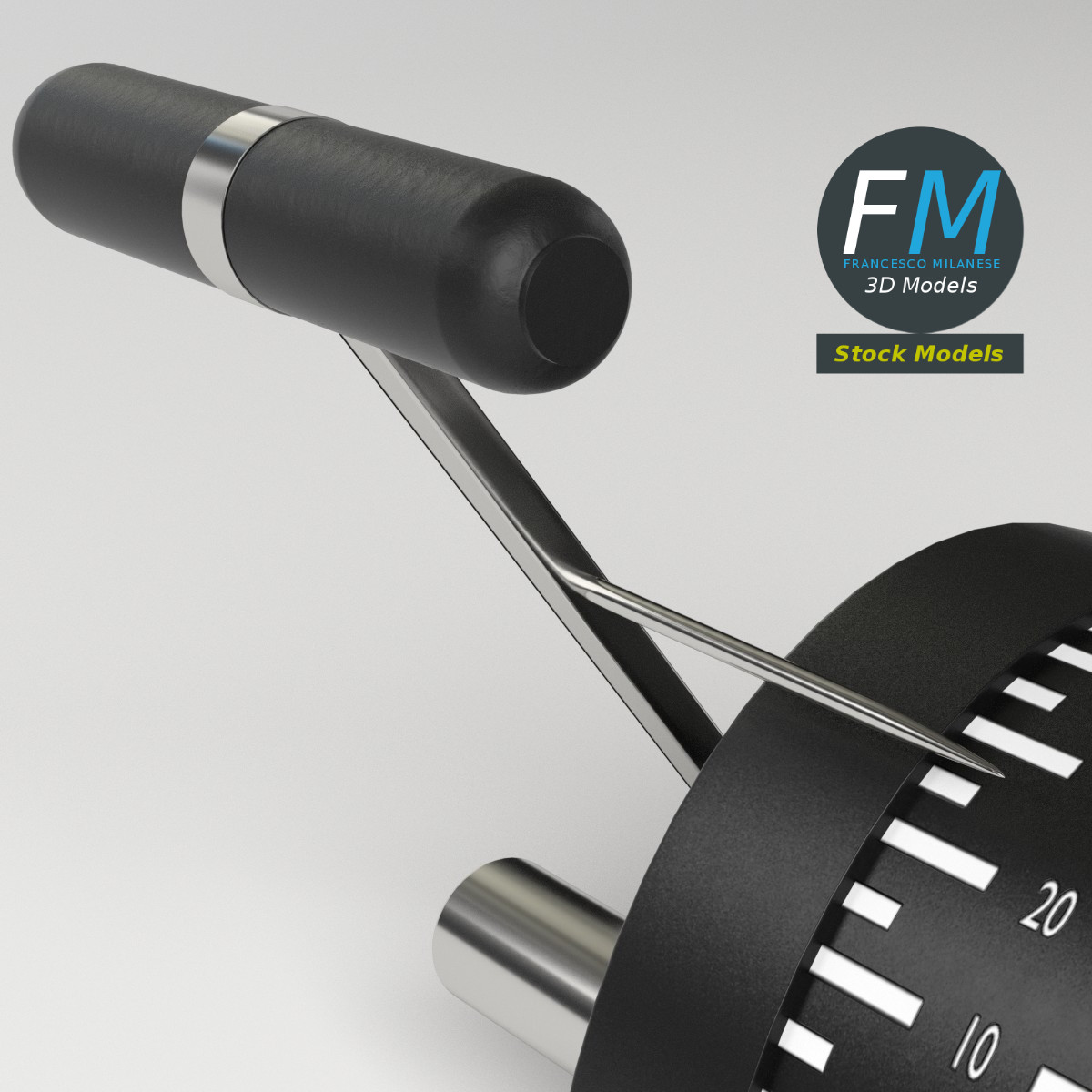 3D-Modell - Motorsteuerhebel - 05