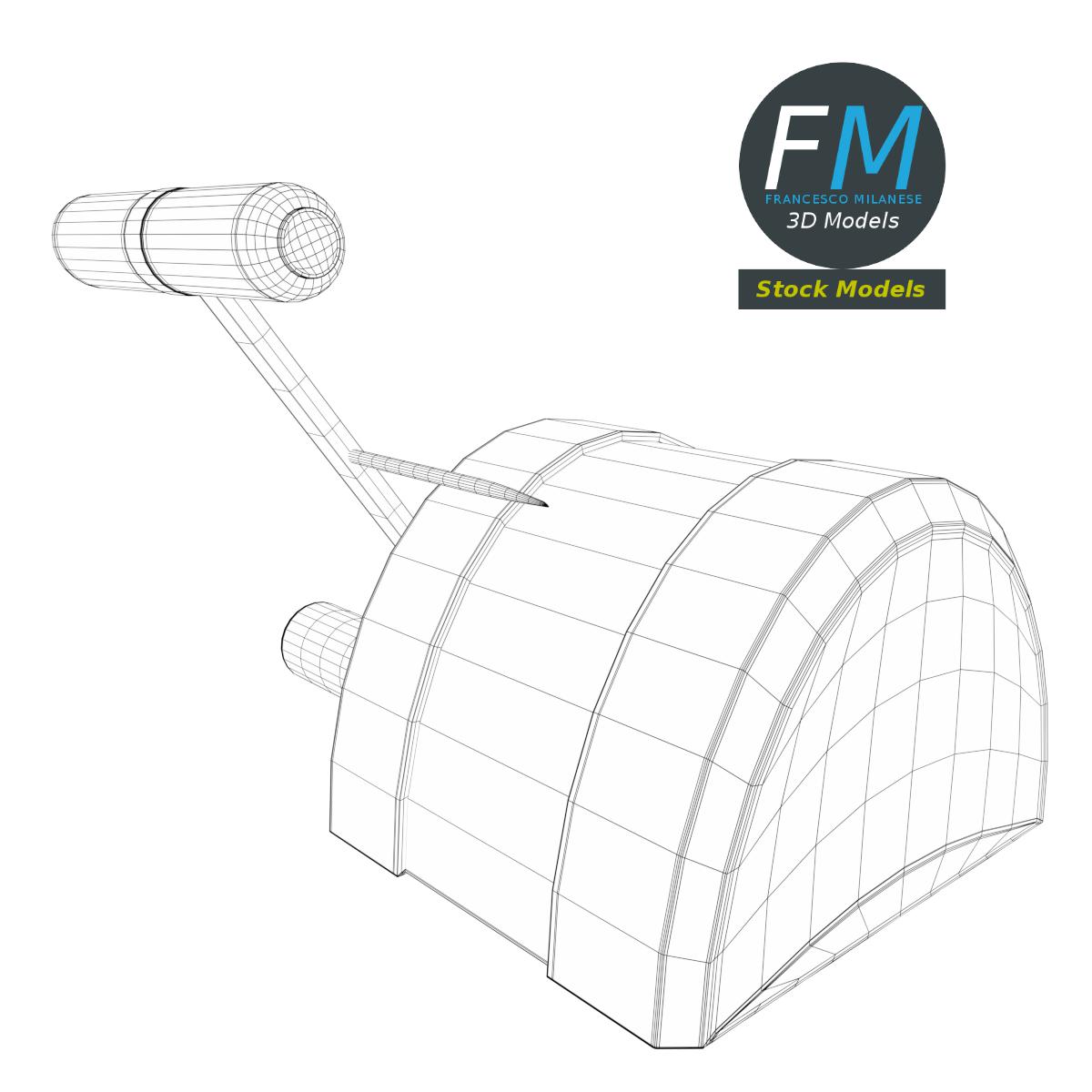 3D-Modell - Motorsteuerhebel - 07