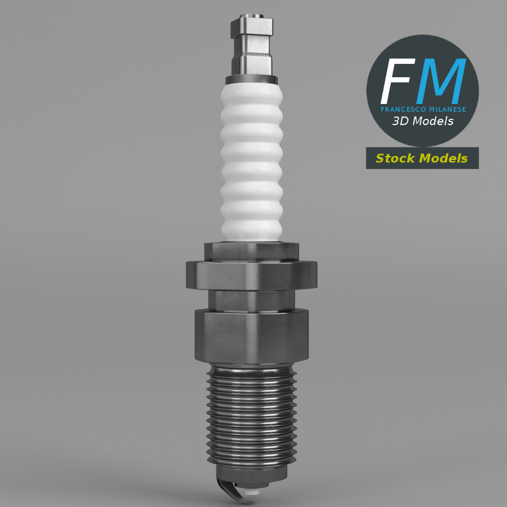 3D-Modell - Motorzündkerze - 01