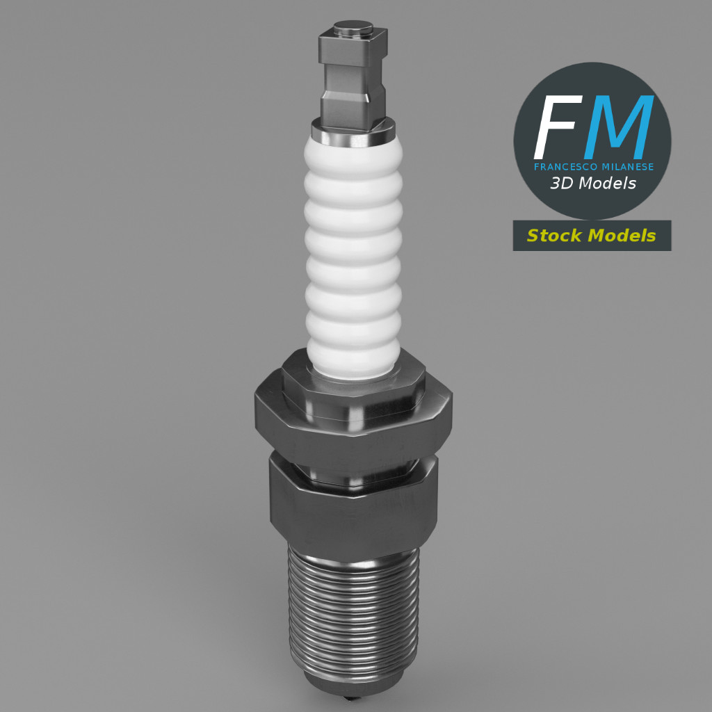 3D-Modell - Motorzündkerze - 02